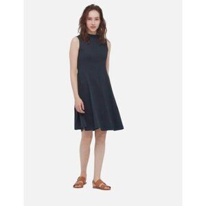 Uniqlo Black Fit & Flare Sleeveless Mock-Neck Dress – Size S, Excellent Conditio